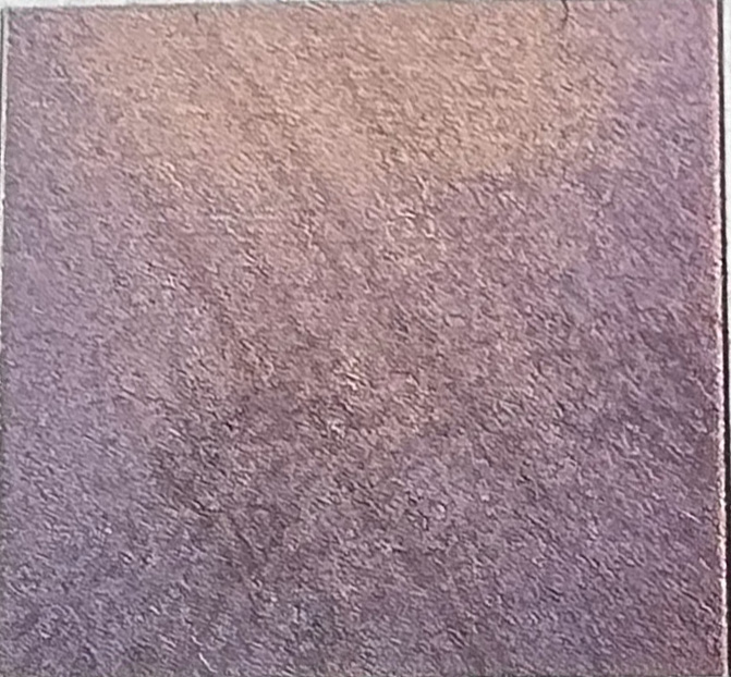 Example image · Purple on Stainless 316 · Laser: ComMarker B6 60W Mopa · Lens: 150mm · Entry #36 · Image 1 of 2