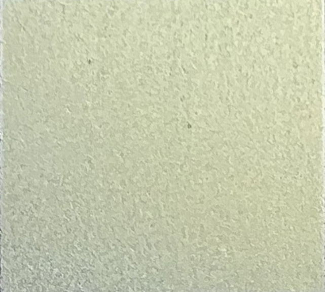 Example image · Yellow on Stainless 304 · Laser: JPT YDFLP-E2-60-M7-M-R · Lens: 150mm · Entry #46 · Image 1 of 2