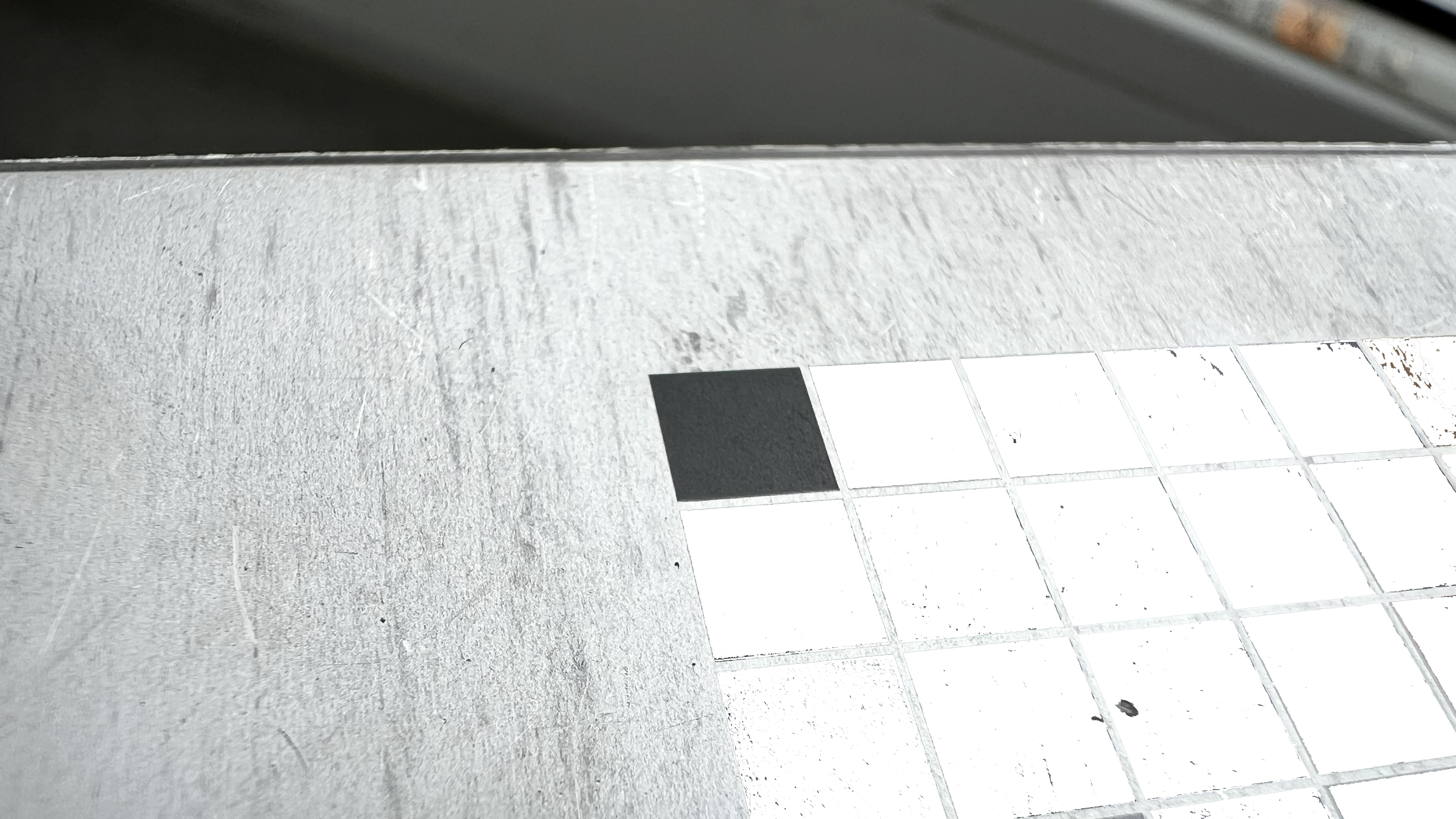 Example image · Black on Stainless 304 · Laser: JPT YDFLP-E2-60-M7-M-R · Lens: 150mm · Entry #57 · Image 1 of 1